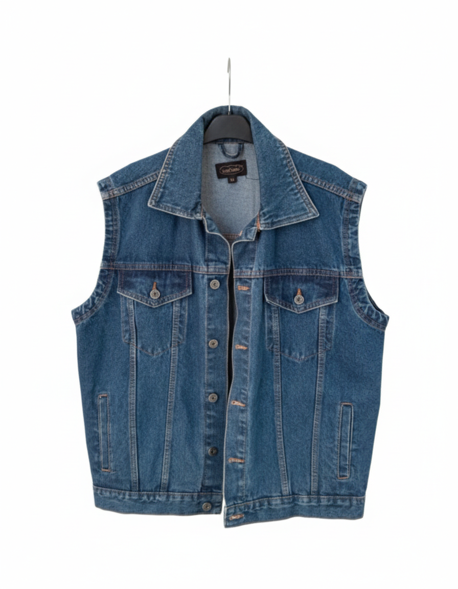 Vintažinė džinsinė liemenė