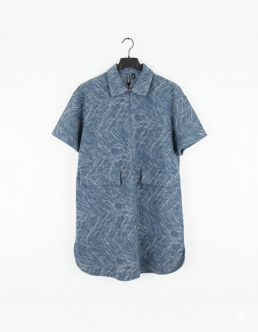 Mėlyna trumpa suknelė